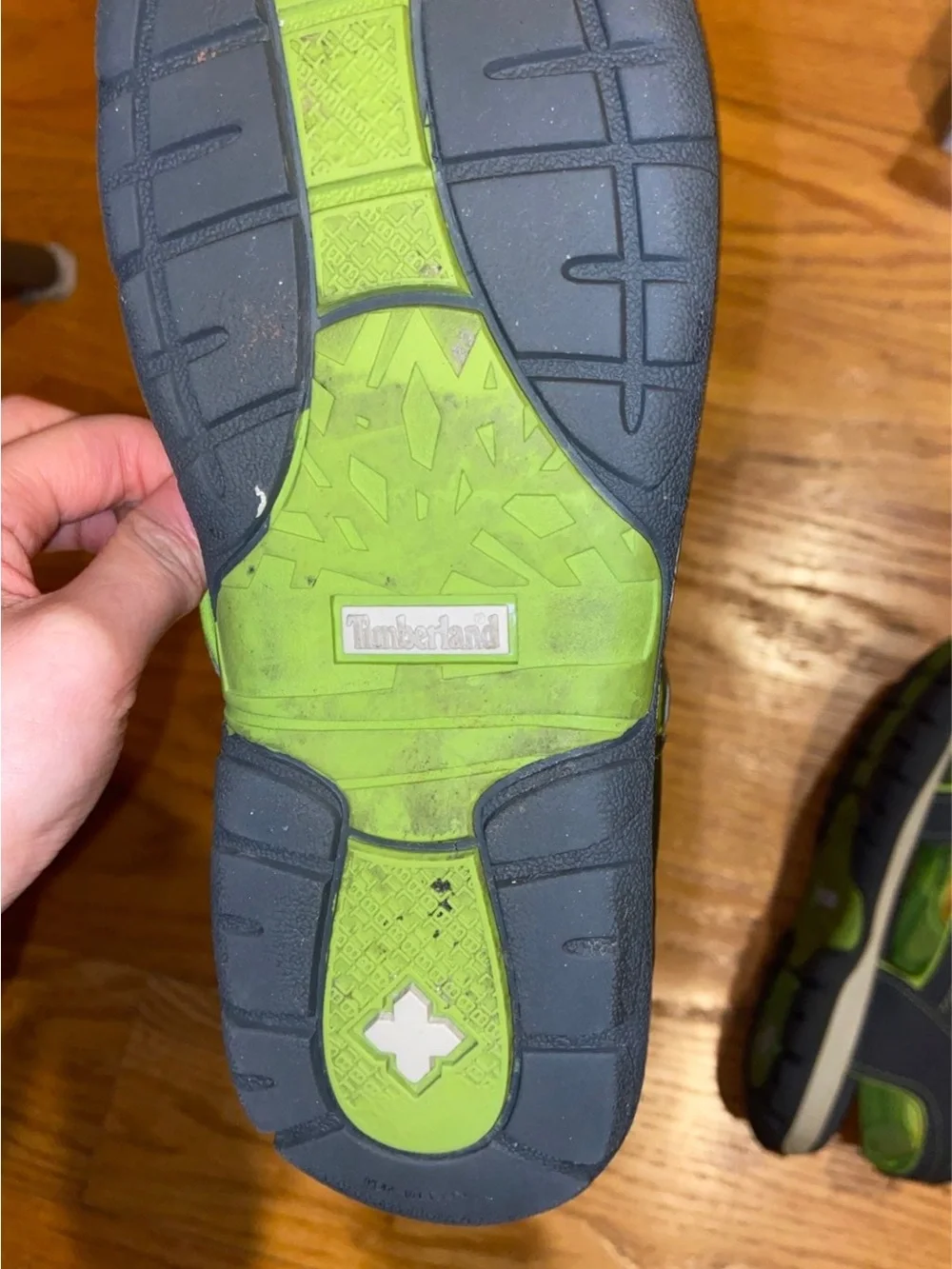 Timberland Kids Black and Green Sport Sandals